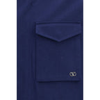 Valentino Garavani Blue Cotton Coat