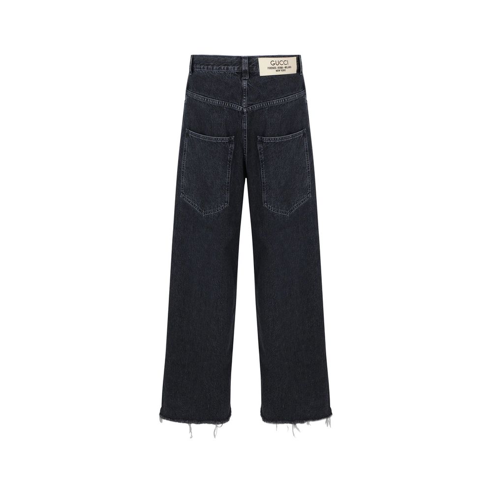 Gucci Black Cotton High-Waisted Jean