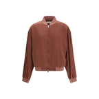 Versace Bordeaux Silk Bomber