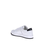 Prada White Calf Leather Bos Taurus Low Top Sneakers