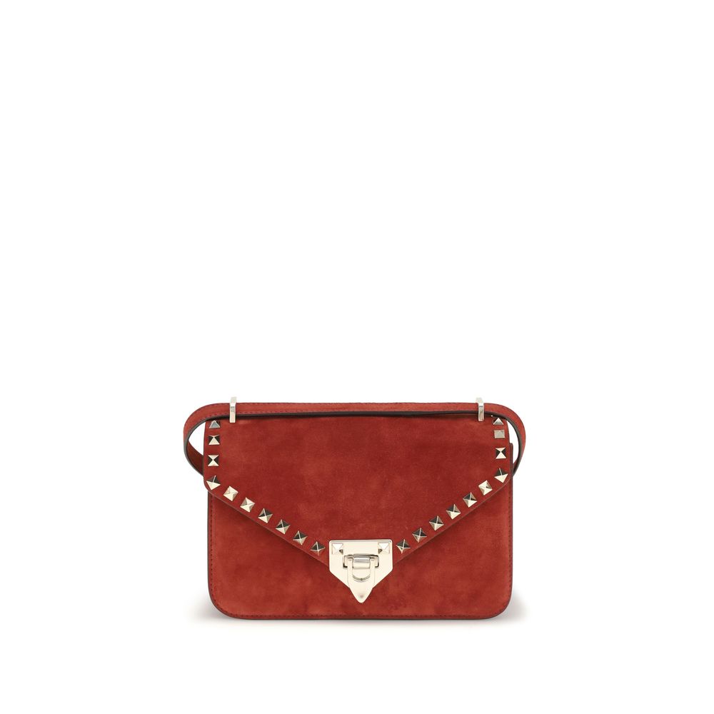 Valentino Garavani Red Calf Leather Bos Taurus Shoulder Bag