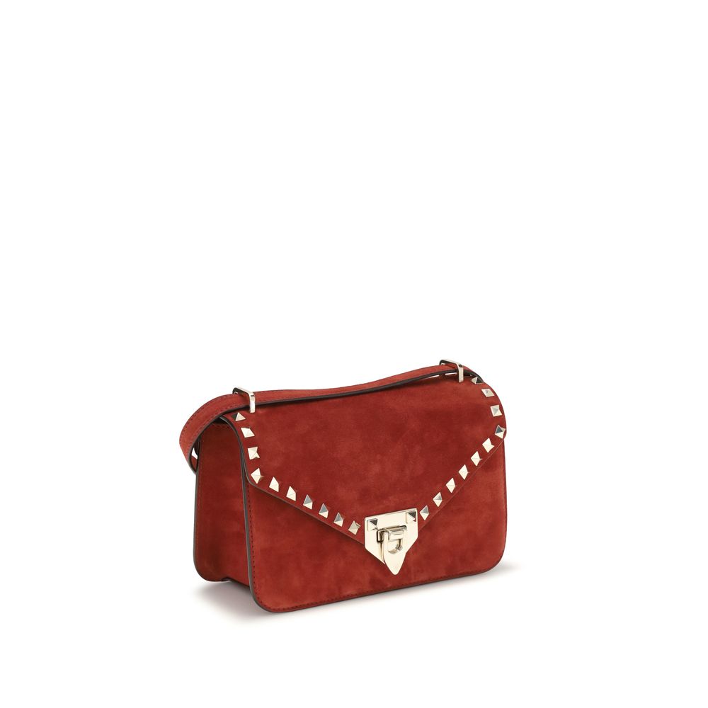 Valentino Garavani Red Calf Leather Bos Taurus Shoulder Bag