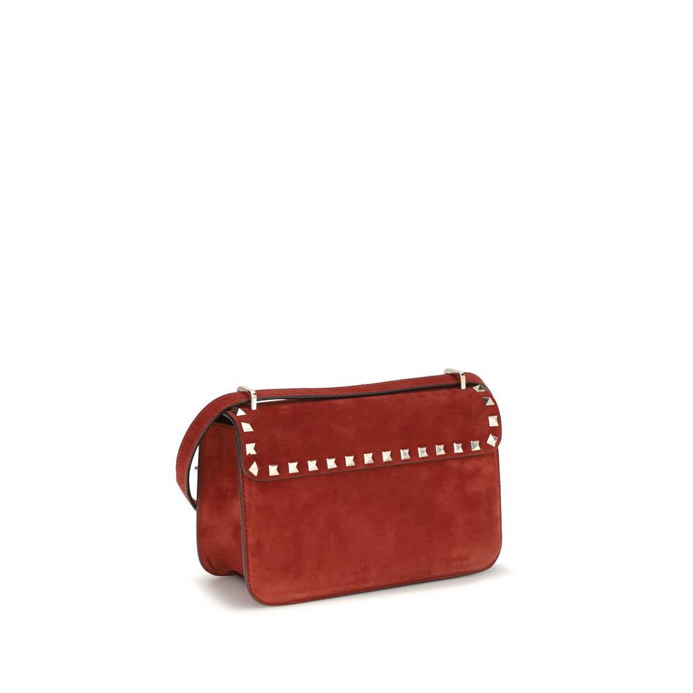 Valentino Garavani Red Calf Leather Bos Taurus Shoulder Bag
