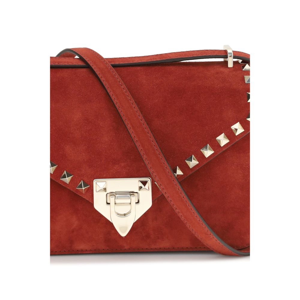 Valentino Garavani Red Calf Leather Bos Taurus Shoulder Bag