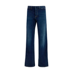 Gucci Blue Cotton Flared Jeans