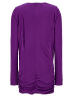 Versace Purple Viscose Short Dress