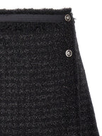 Versace Black Virgin Wool Long Skirt
