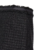 Versace Black Virgin Wool Long Skirt