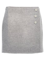 Tory Burch Gray Wool Long Skirt