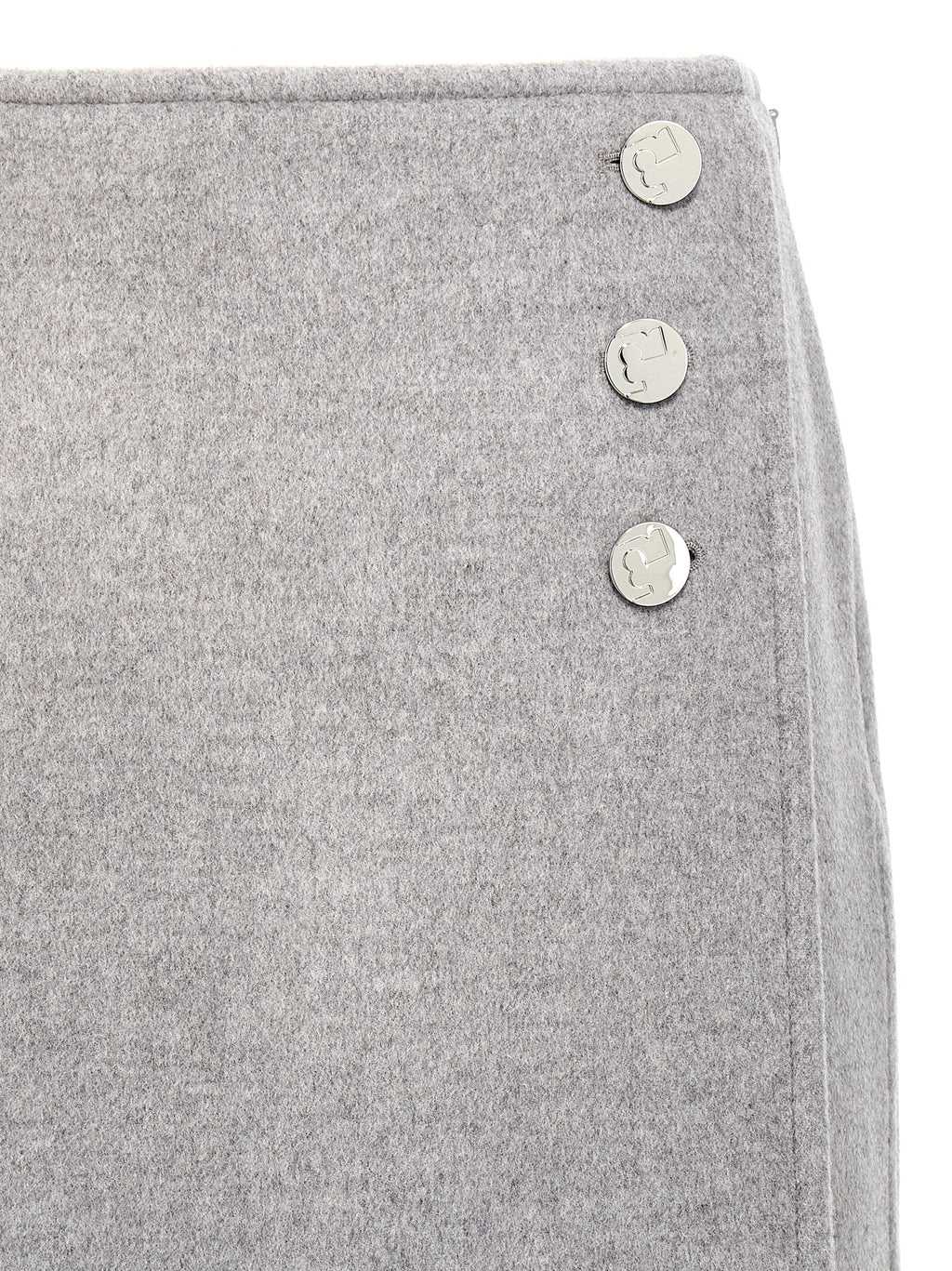 Tory Burch Gray Wool Long Skirt