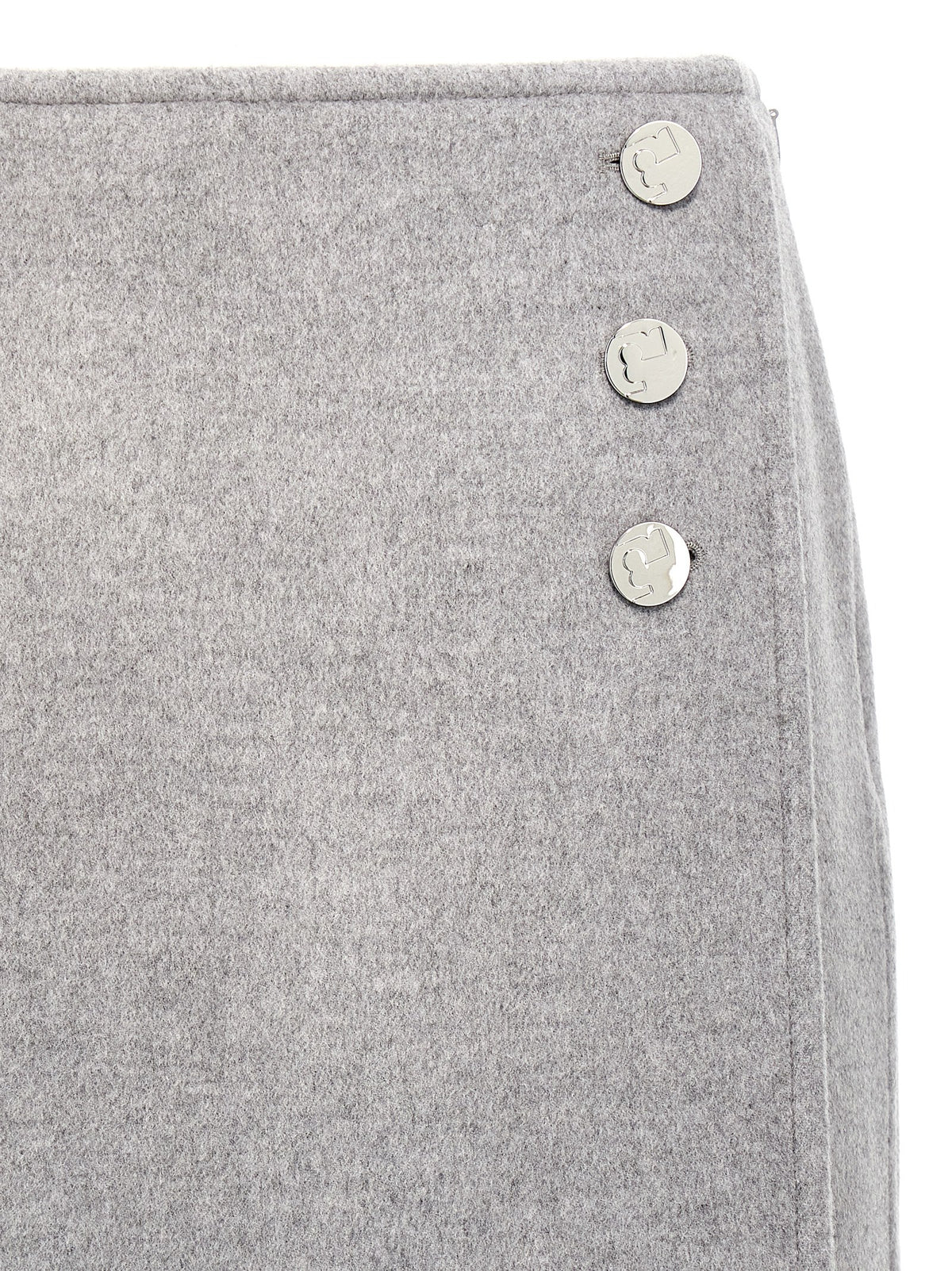 Tory Burch Gray Wool Long Skirt