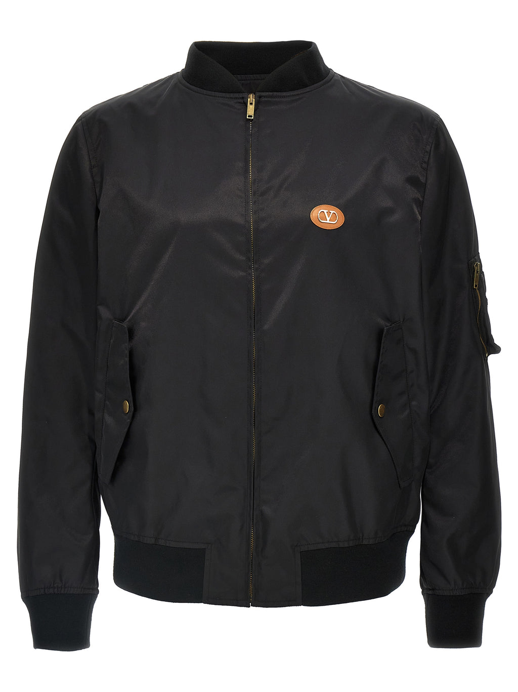 Valentino Garavani Black Polyamide Bomber