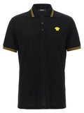 Versace Black Cotton Polo Shirt