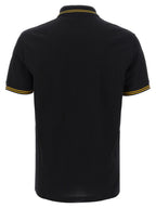 Versace Black Cotton Polo Shirt