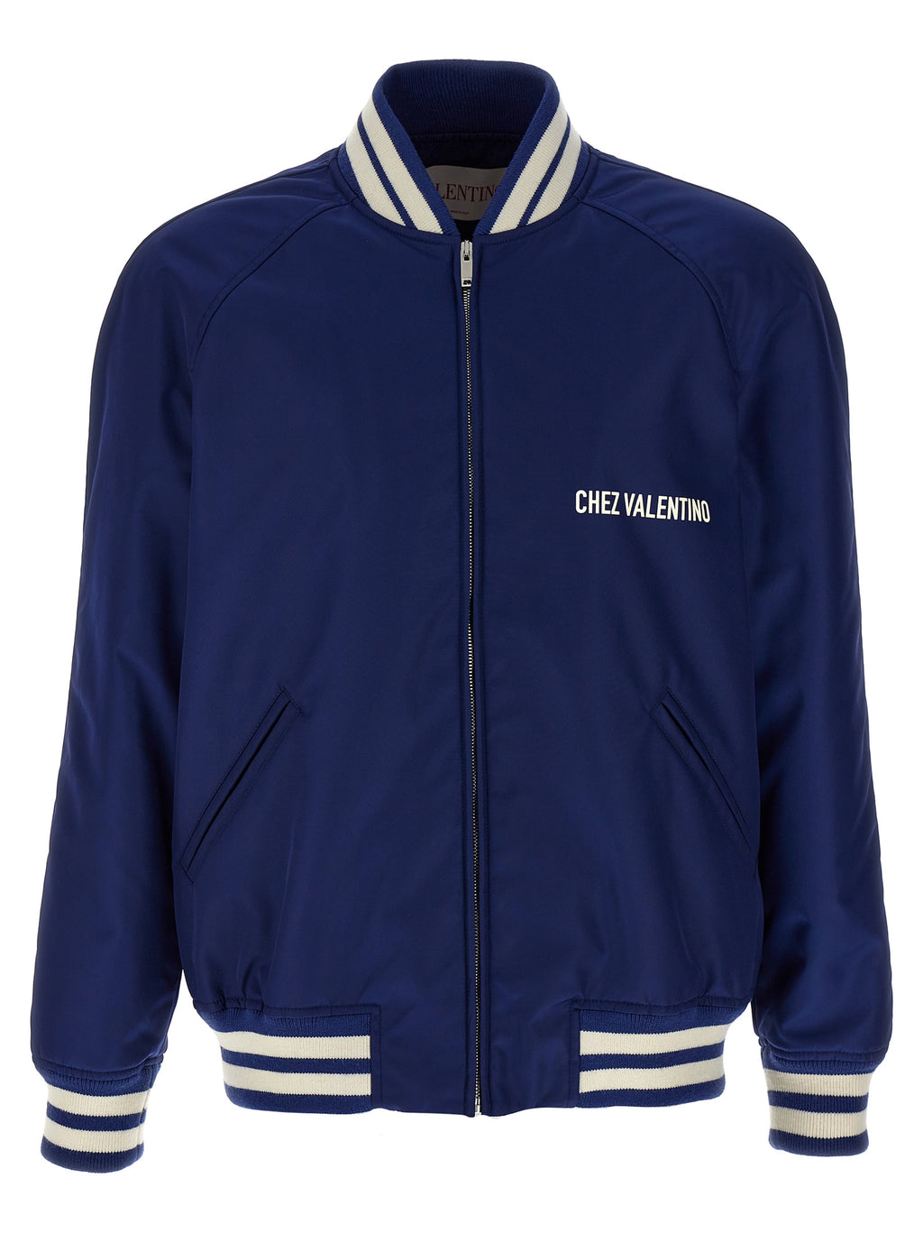 Valentino Garavani Blue Polyamide Bomber