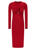 Versace Red Viscose Midi Dress