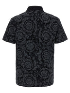 Versace Gray Cotton Polo Shirt