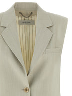 Golden Goose Beige Virgin Wool Sleeveless Jacket