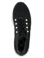 Jimmy Choo Black Tencel Low Top Sneakers