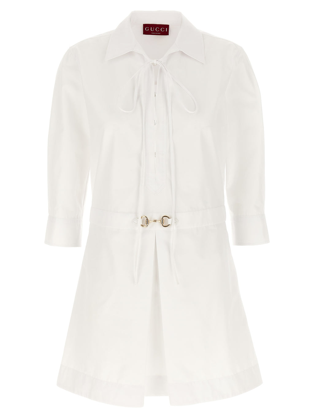 Gucci White Cotton Short Dress