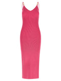 Versace Fuchsia Viscose Midi Dress
