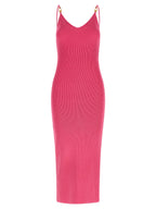 Versace Fuchsia Viscose Midi Dress