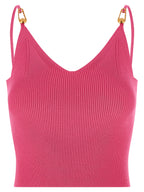 Versace Fuchsia Viscose Sleeveles T-Shirt
