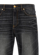 Versace Black Cotton Straight-Leg Jeans