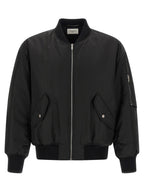 Saint Laurent Black Polyamide Bomber