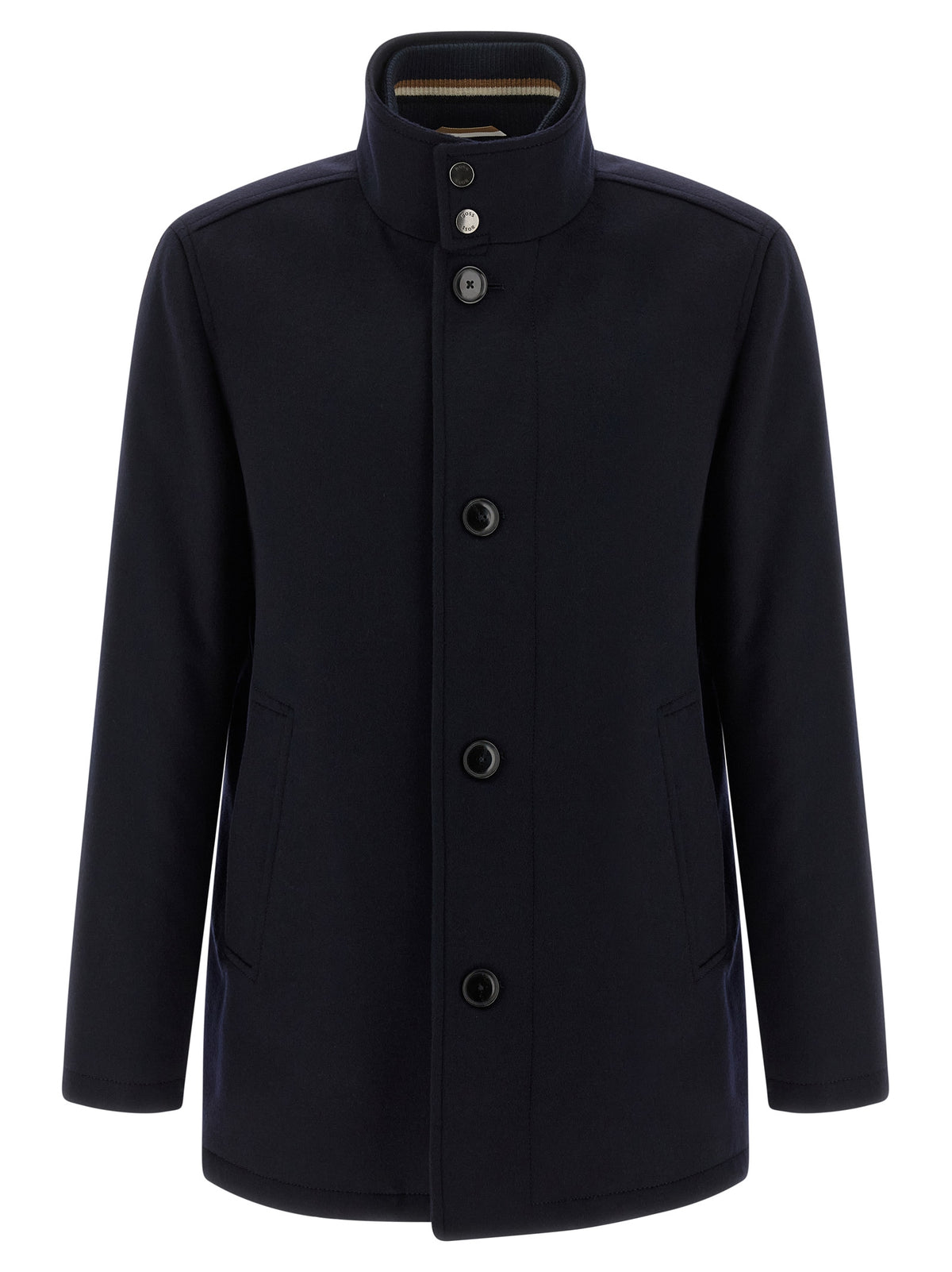 Hugo Boss Blue Wool Coat