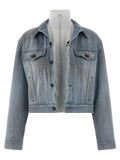 Balenciaga Blue Cotton Denim Jacket