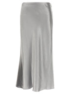 Tory Burch Gray Polyester Midi Skirt