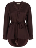 Tory Burch Bordeaux Viscose Blouse