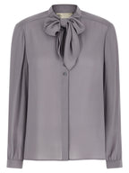 Tory Burch Gray Viscose Blouse