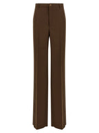 Gucci Brown Polyester Dress Pants