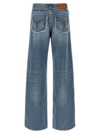 Versace Blue Cotton Boyfriend Jeans