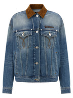 Versace Blue Cotton Denim Jacket
