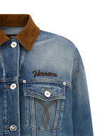Versace Blue Cotton Denim Jacket