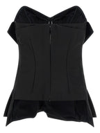 Alexander McQueen Black Polyester Tank Tops
