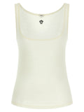 Versace White Virgin Wool Sleeveles T-Shirt