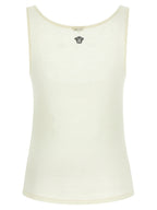 Versace White Virgin Wool Sleeveles T-Shirt