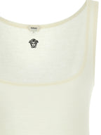 Versace White Virgin Wool Sleeveles T-Shirt