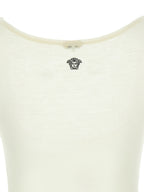 Versace White Virgin Wool Sleeveles T-Shirt