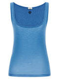 Versace Blue Virgin Wool Tank Tops
