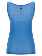 Versace Blue Virgin Wool Tank Tops
