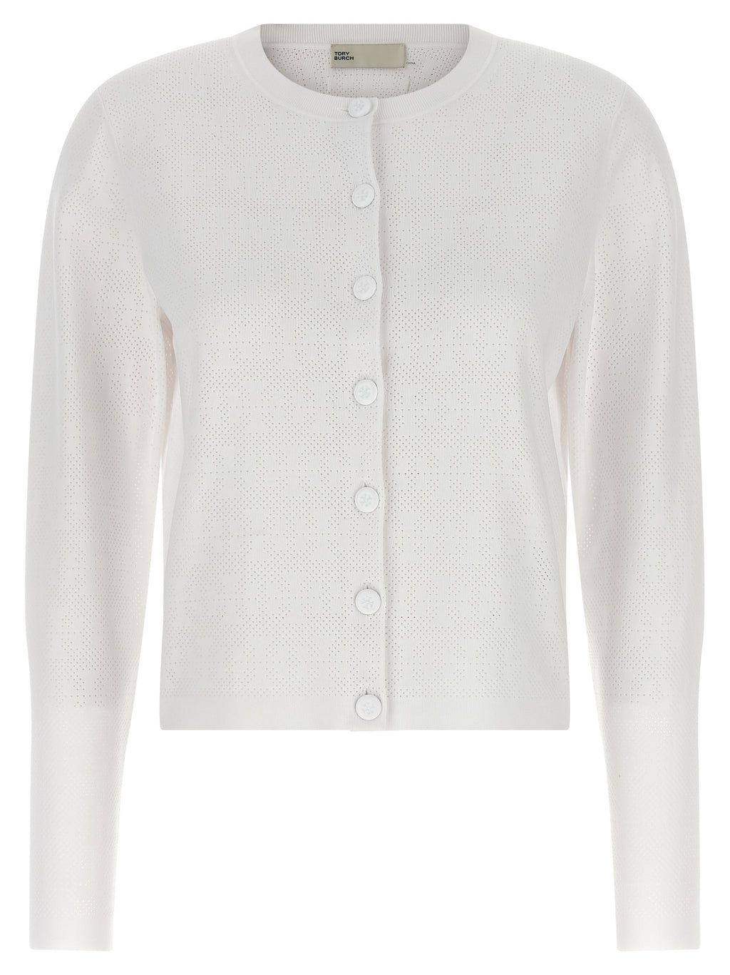 Tory Burch White Viscose Cardigan
