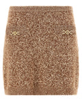 Versace Multicolor Virgin Wool Long Skirt