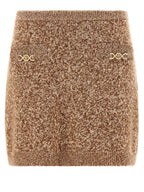 Versace Multicolor Virgin Wool Long Skirt