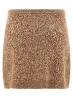 Versace Multicolor Virgin Wool Long Skirt