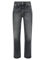 Versace Gray Cotton Straight-Leg Jeans